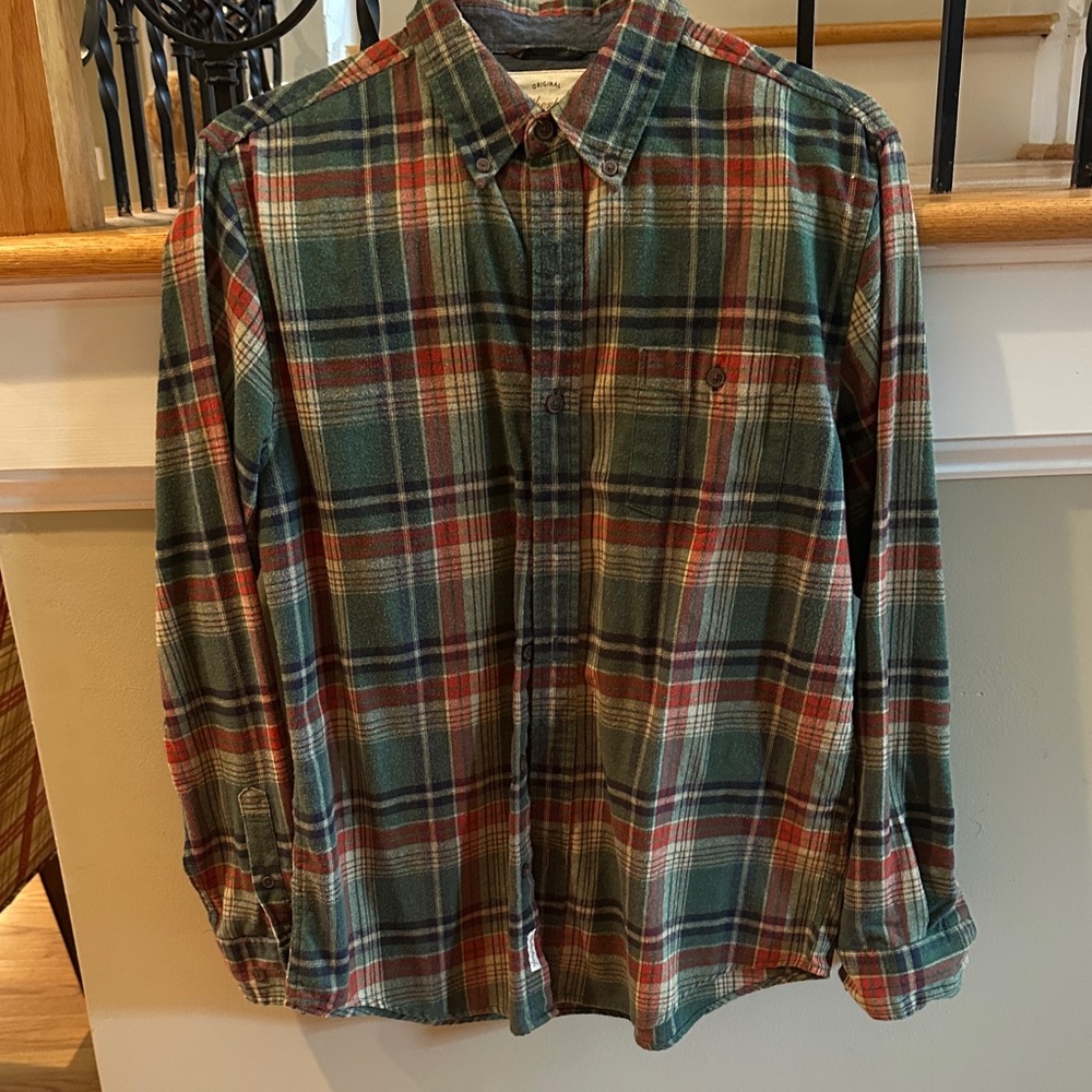 Weatherproof Multicolor Plaid Button Down Shirt Flannel